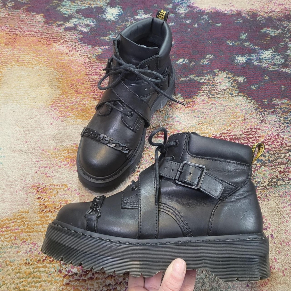 Dr. Martens Beaumann Platform  Chunky Buckle Boots